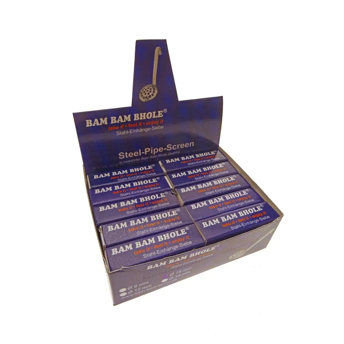 Pfeifensiebe zum Einhängen - 15 mm - 20x