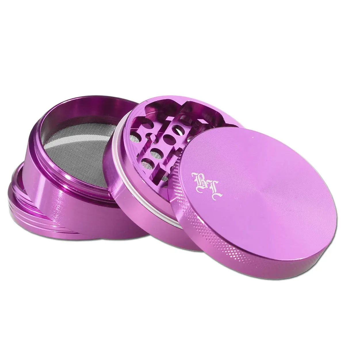 Black Leaf Premium Grinder AIuminium - pink