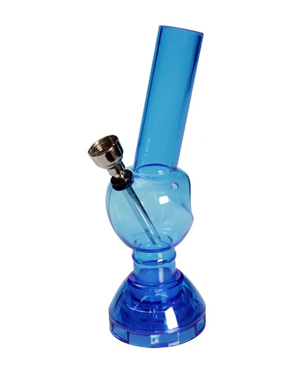 Mini Acrylbong mit Grinder 17cm "Cone"