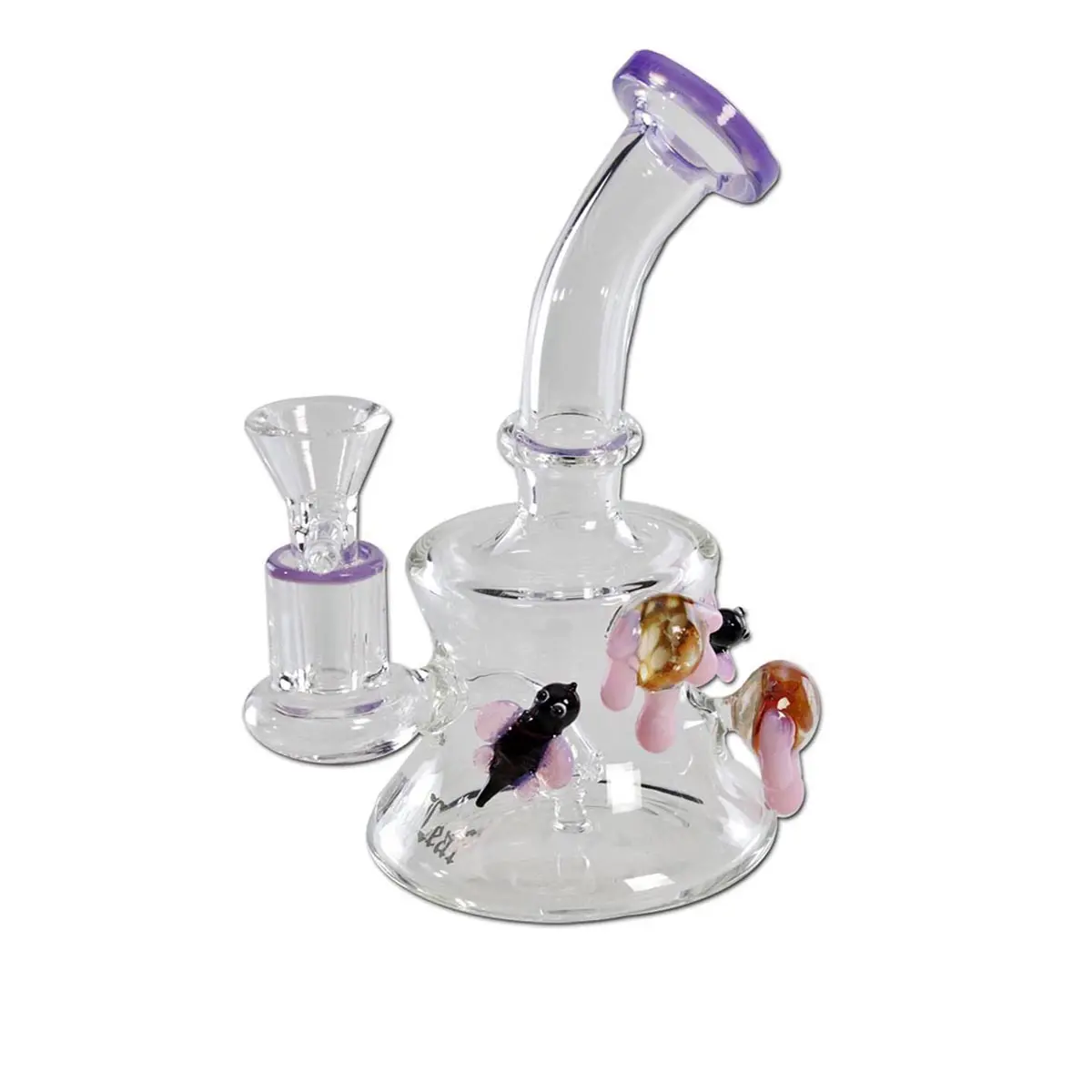 'Black Leaf' Glasbubbler für Kräuter & Öl - Bees