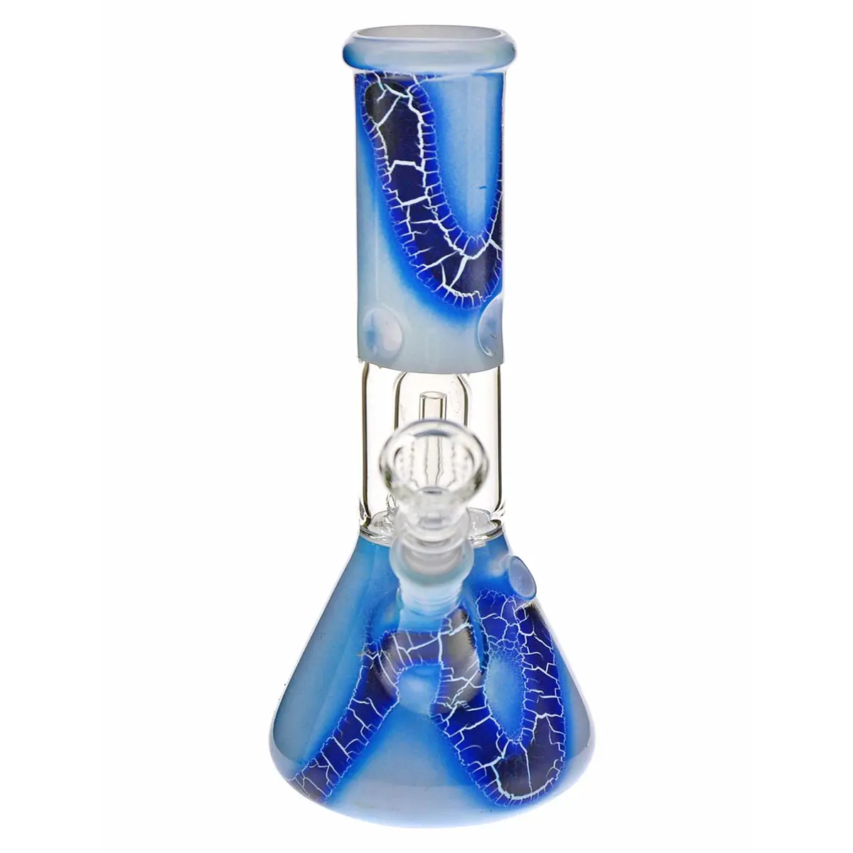 Black Leaf Glasbong mit Domperkolator "Snake" Blau