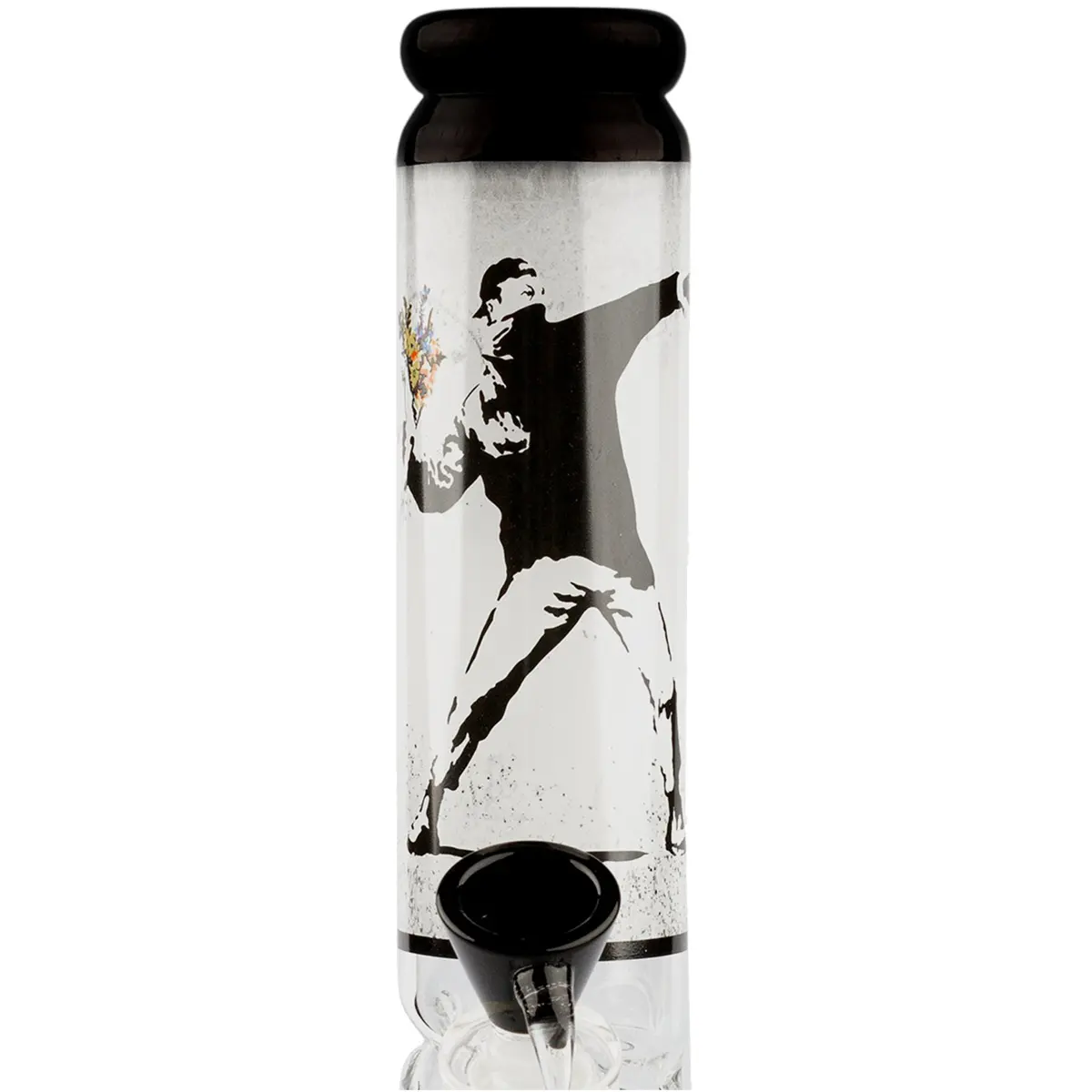 Grace Glass 'Banksy Flower Thrower' Bong 34cm