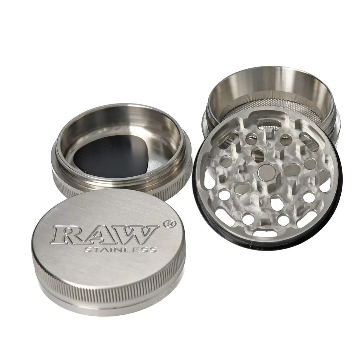 RAW Edelstahl Grinder 4-teilig 50mm