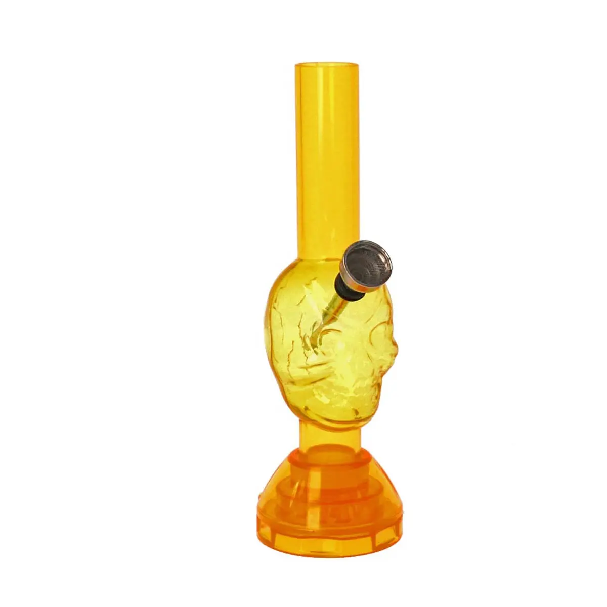 Mini Acrylbong mit Grinder 17cm "Skull"