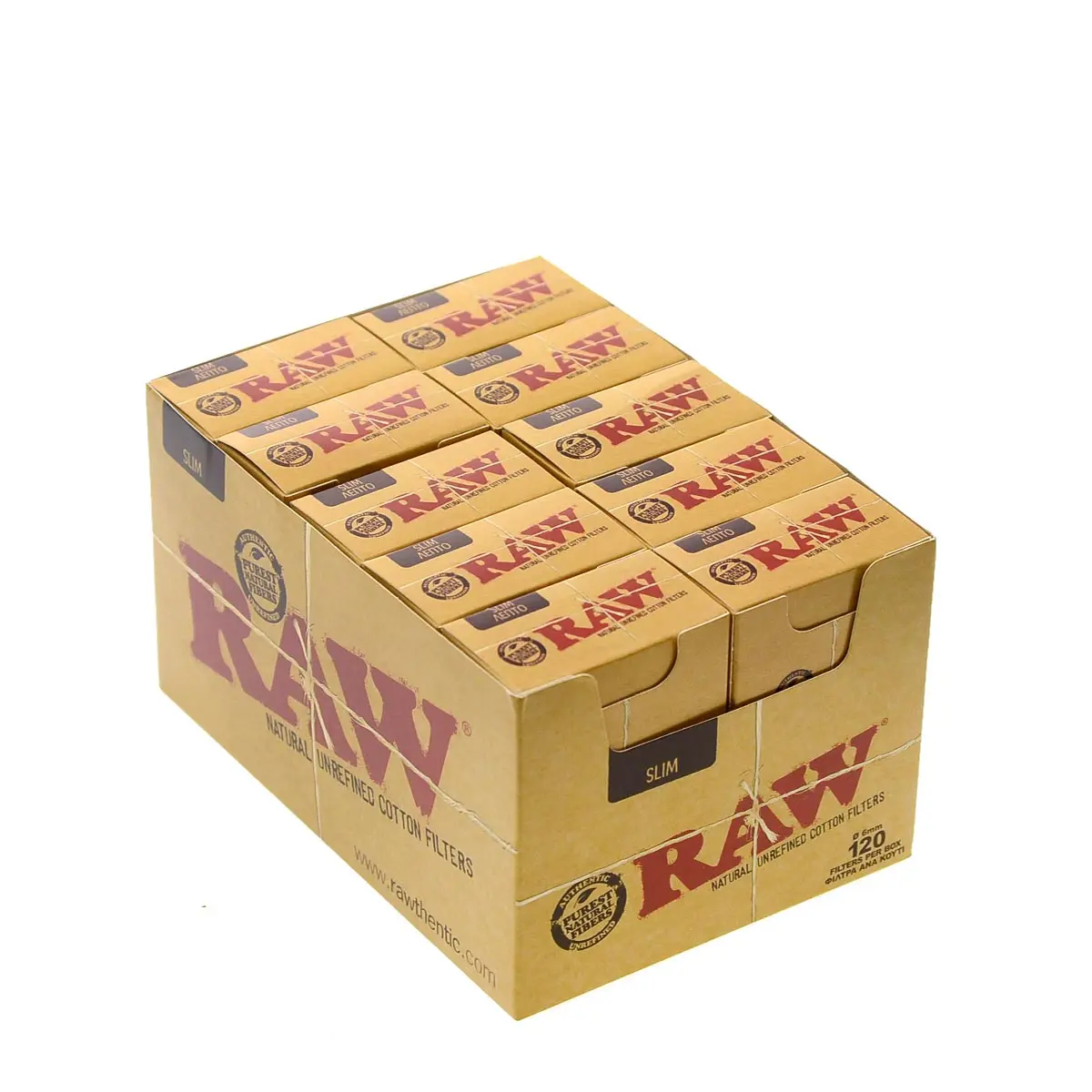 RAW Zigarettenfilter Slim Box - 10 x