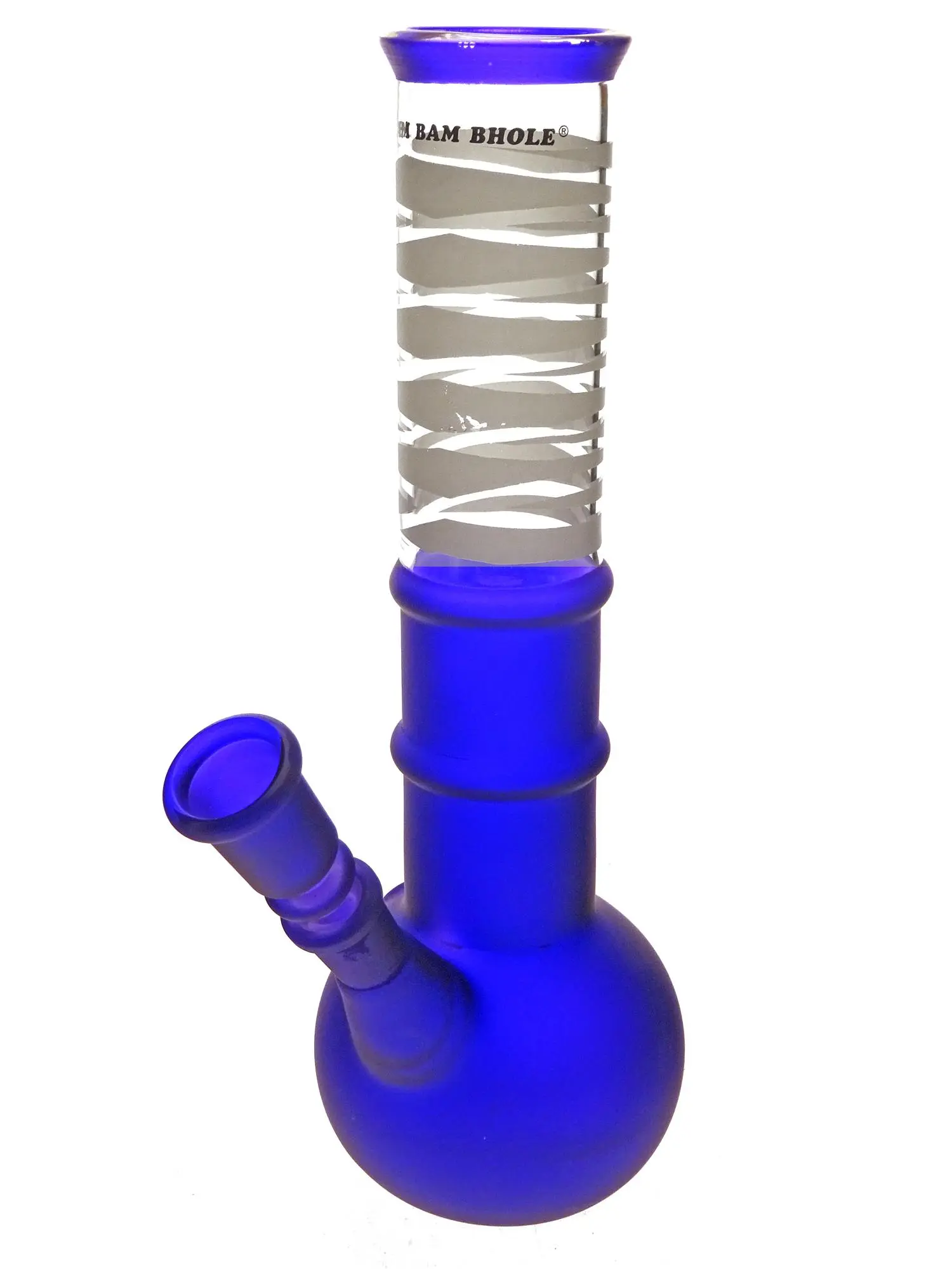 Glas Bong Sandgestrahlt 24cm 14,5mm Blau