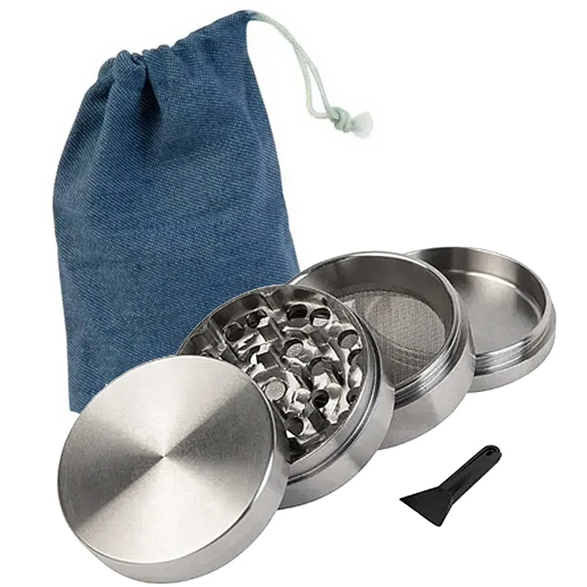 Edelstahl Grinder 50mm 4-teilig