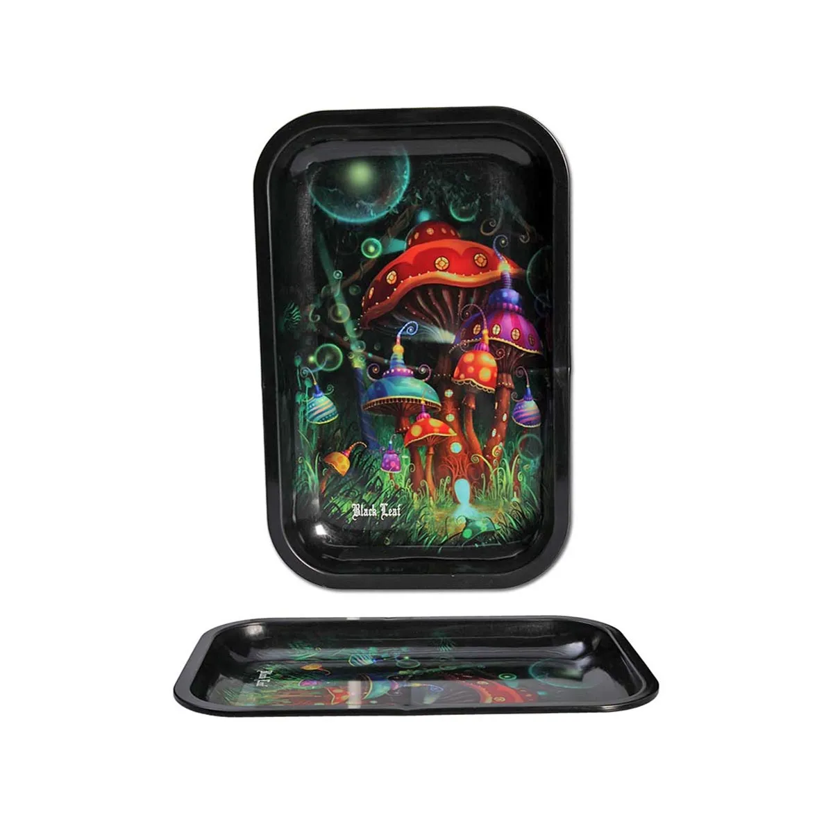 Black Leaf Rolling Tray 'Mushroom' S