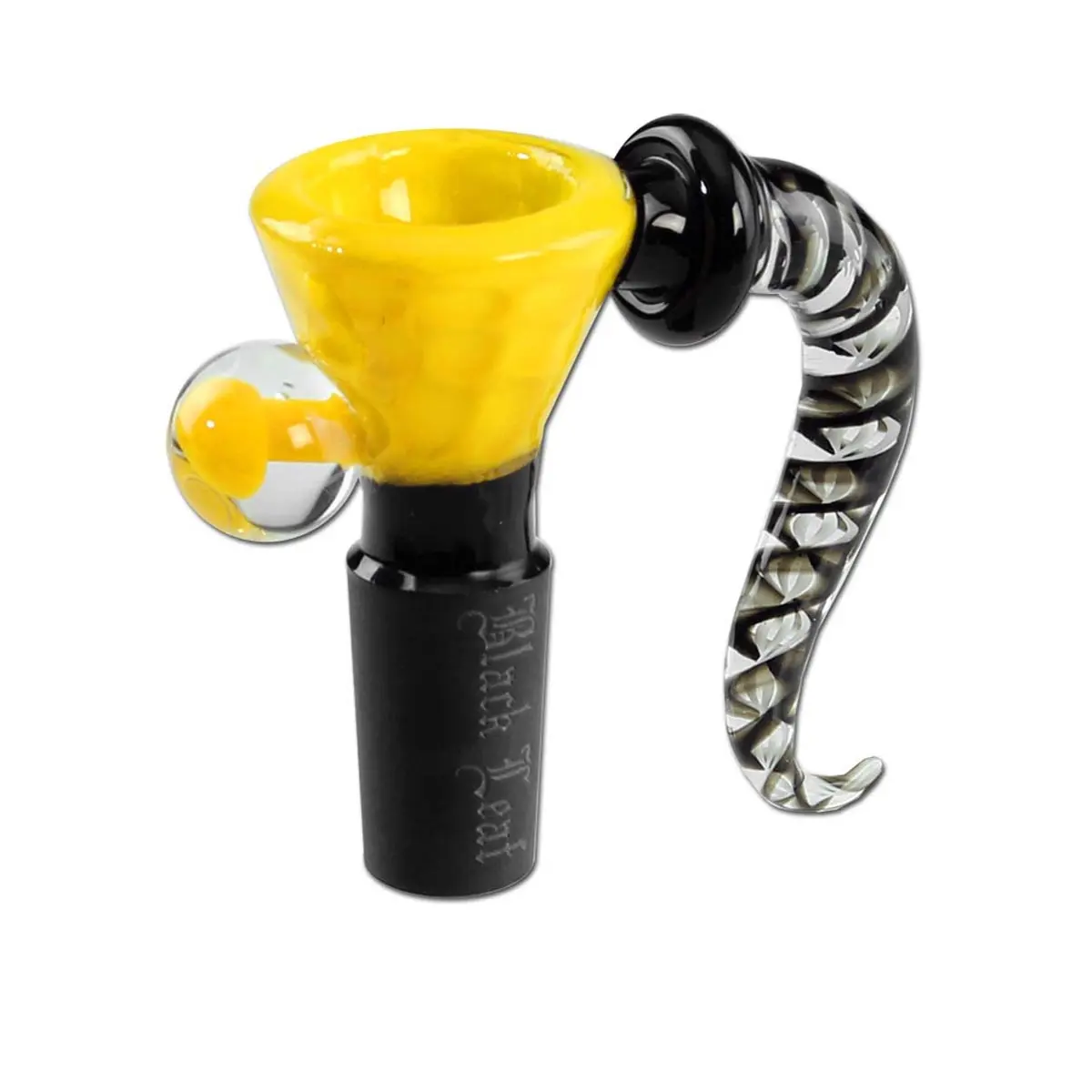 Black Leaf Glaskunstkopf Punkte gelb 14,5