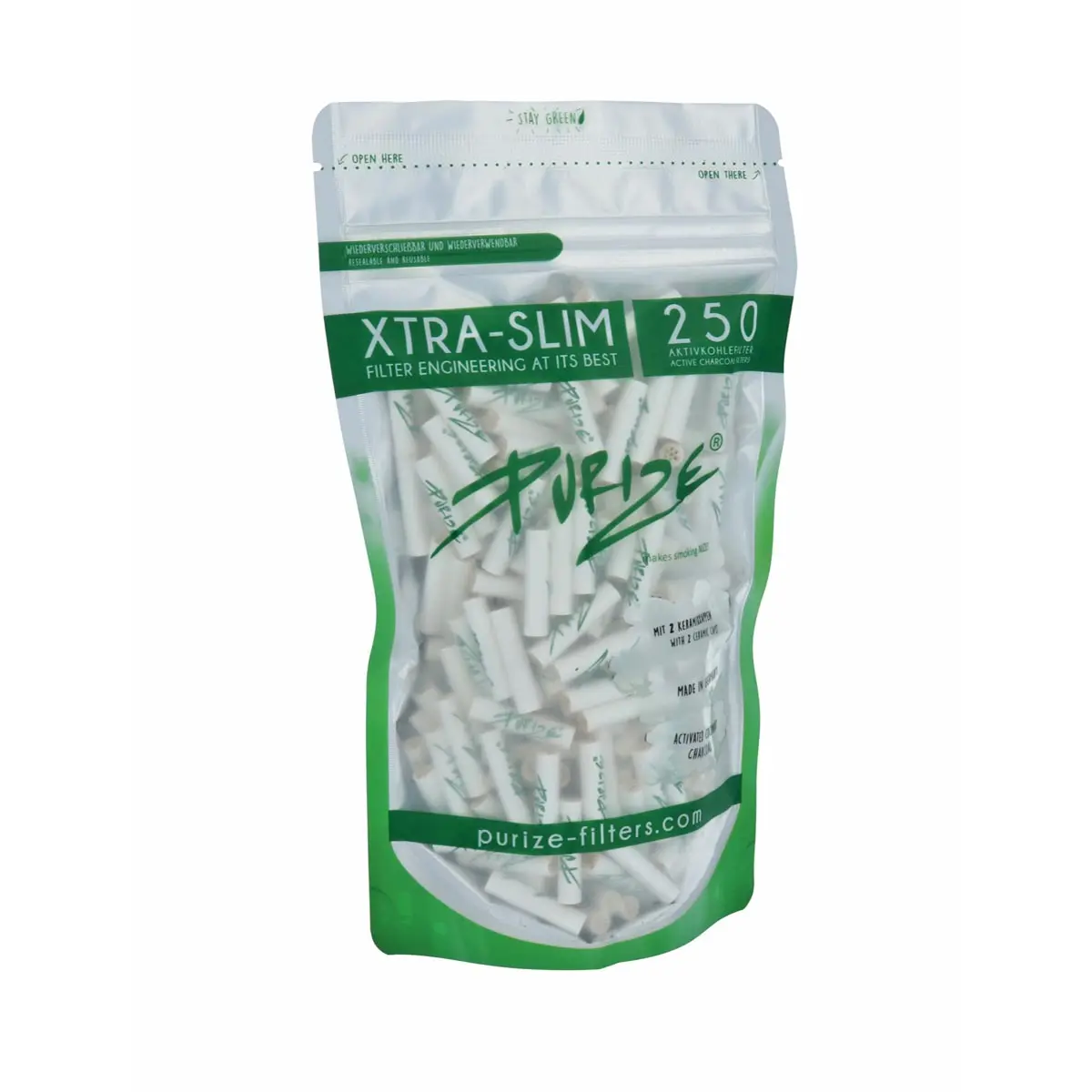 PURIZE® Aktivkohlefilter – XTRA Slim Size 250 weiß