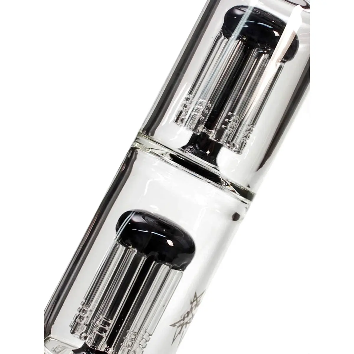 Blaze Glass Tower 8-Arm Doppel-Percolator Bong - 56 cm, schwarz