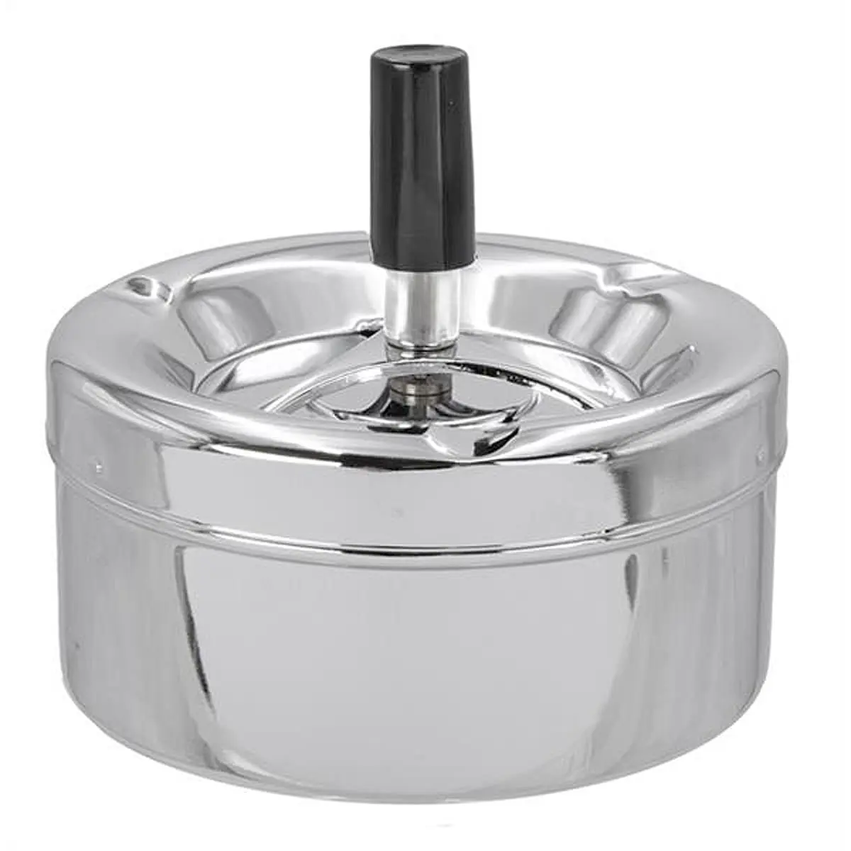 Drehaschenbecher 10cm silber