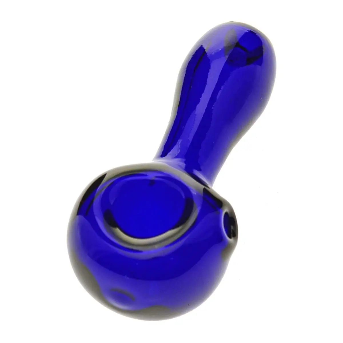 Handpfeife Glas blau 8 cm