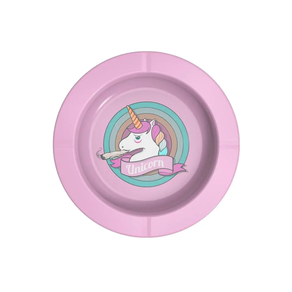 Metall Aschenbecher Unicorn