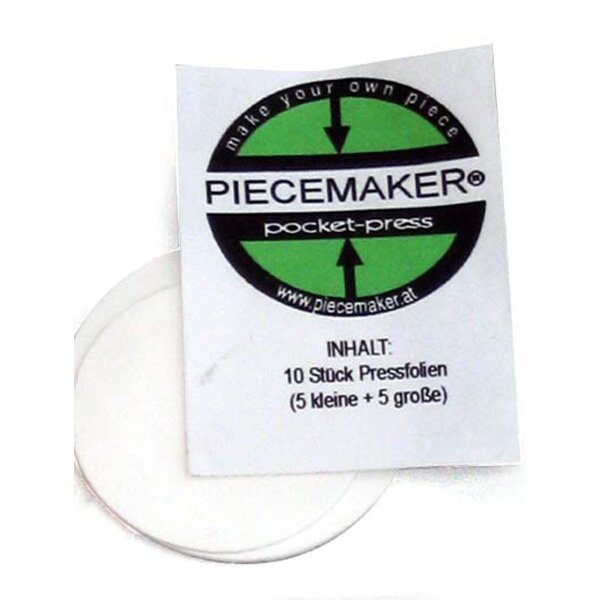 Piecemaker Ersatzpressfolien - 5 x groß 5 x klein