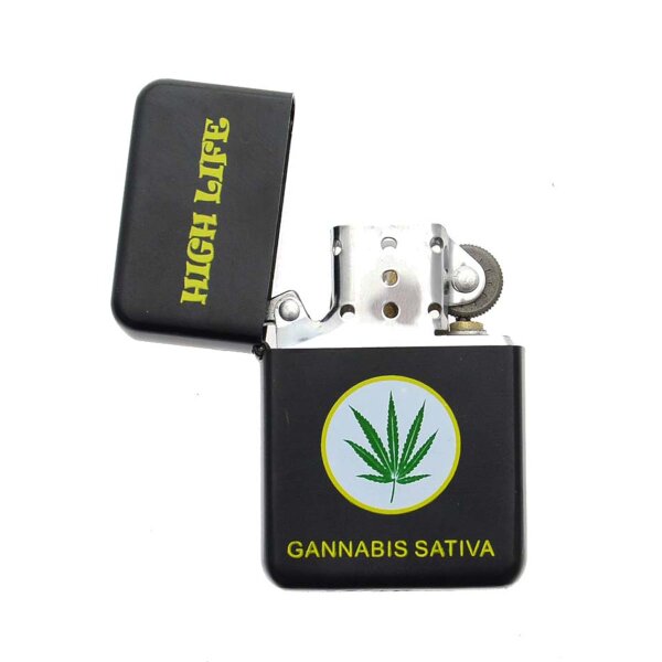 Benzin Sturmfeuerzeug "Cannabis"