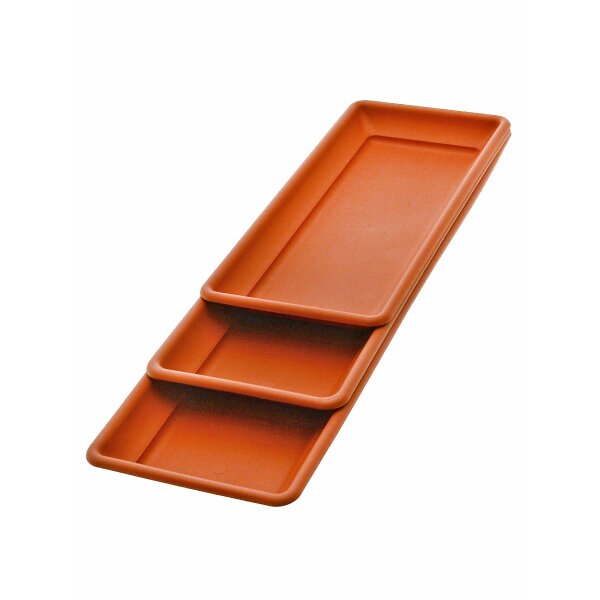 Rechteckiger Untersetzer terracotta