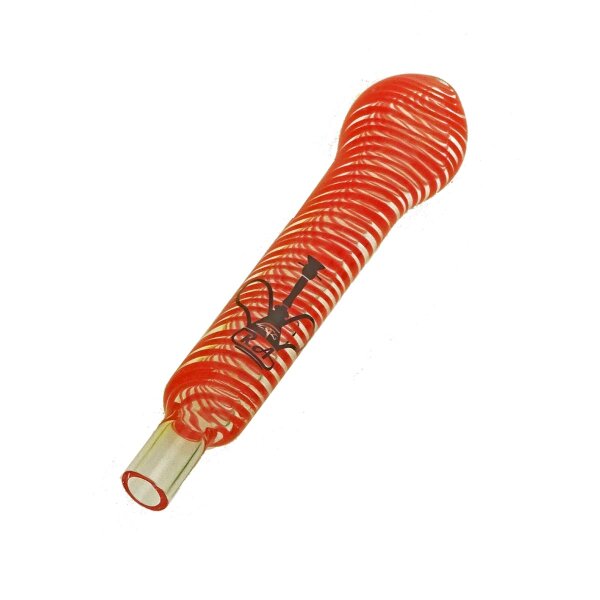 RA Shisha Glasmundstück Spirale - rot