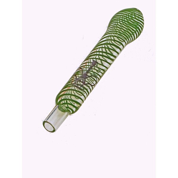 RA Shisha Glasmundstück Spirale - grün