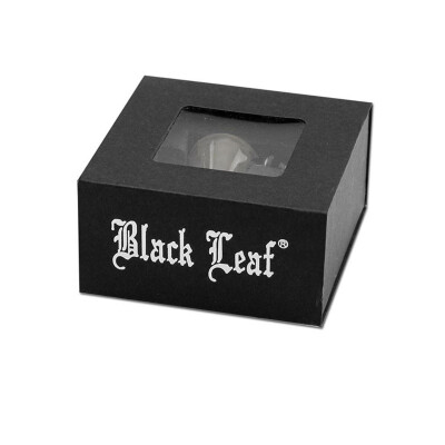 Black Leaf Glaskunstkopf Punkte gelb 14,5