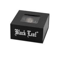 Black Leaf Glaskunstkopf Punkte gelb 14,5
