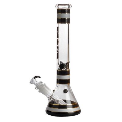 Grace Glass Bong Striped Series - schwarz