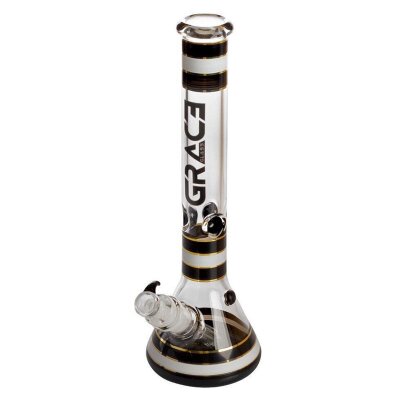 Grace Glass Bong Striped Series - schwarz
