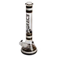 Grace Glass Bong Striped Series - schwarz