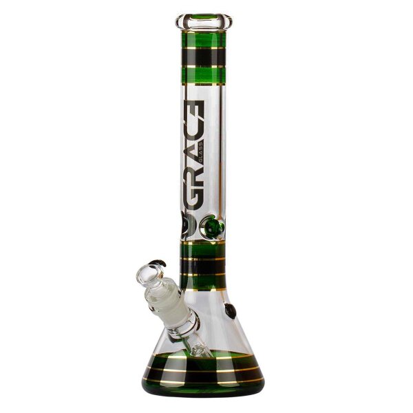 Grace Glass Bong Striped Series - grün