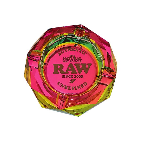 RAW Tischaschenbecher aus Glas Rainbow