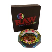 RAW Tischaschenbecher aus Glas Rainbow