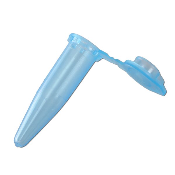 Reaktionsgefäße mit Schnappdeckel 0,5 ml blau