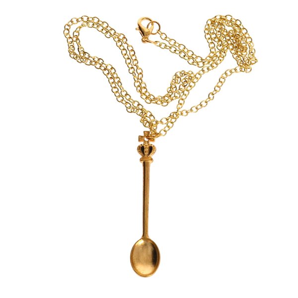 Kette mit Löffelchen 60 cm gold