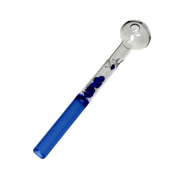 Ölpfeife Crystals 15 cm blau