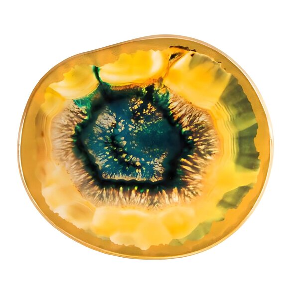 Glasscheibe Achat-Optik gelb