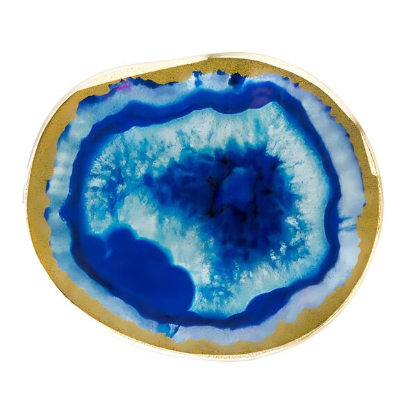 Glasscheibe Achat-Optik blau