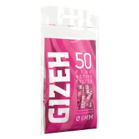 Gizeh Aktivkohlefilter Slim 6 mm Pink