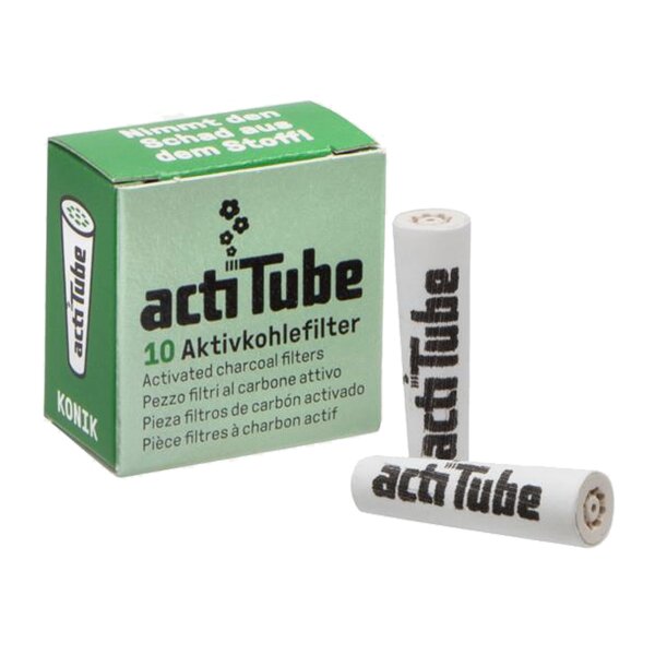 actiTube KONIK Extra Slim Aktivkohlefilter 10x