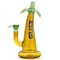 Grace Glass Yellow Palm 27cm