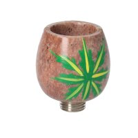 Bongkopf aus Stein Hanfblatt