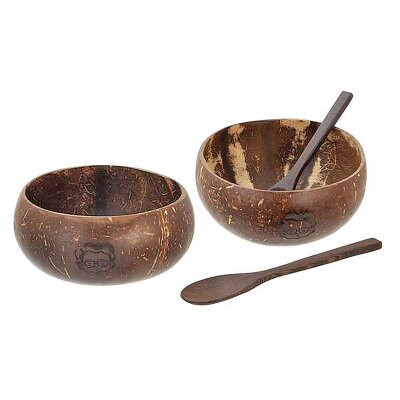 Grannys World Kokosnusschalen mit Löffel Set