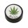 Aluminium Grinder Black Leaf "Hanfblatt" 5 cm