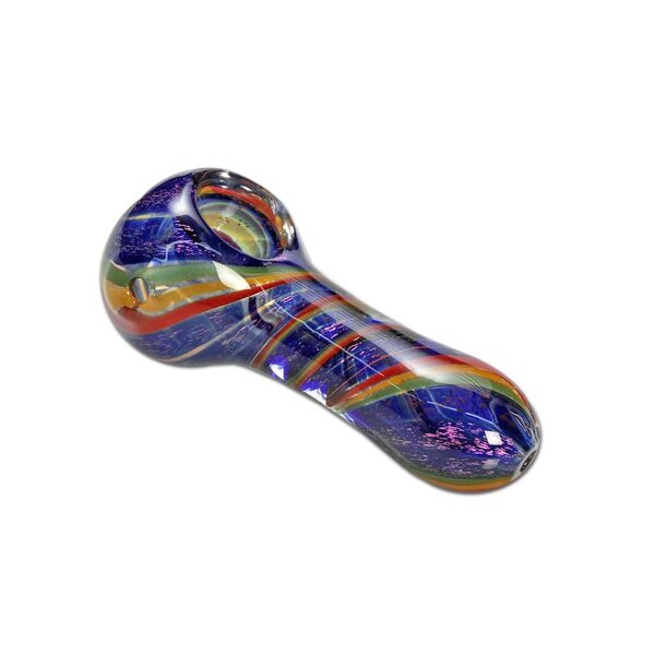 Handpfeife Glas Spirale rasta