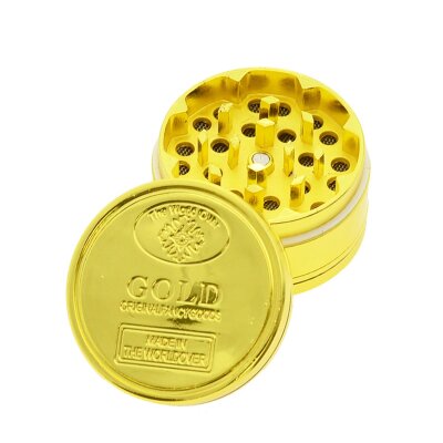 Grinder mit Polllum-Sieb Goldbarren 50mm